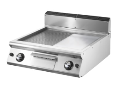 FRY TOP GAS VIRTUS 1/2 LISO 1/2 NERVURADO CROMIUM C BASEV7080FTRGVCRT