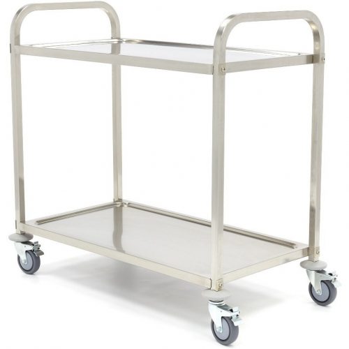 CARRO INOX 2 PRATELEIRAS