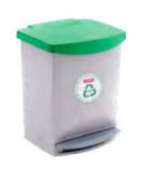 BALDE LIXO COM PEDAL 25LT VERDE ARAVEN