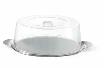 PRATO INOX C  TAMPA P BOLO REDONDO 30*11CM