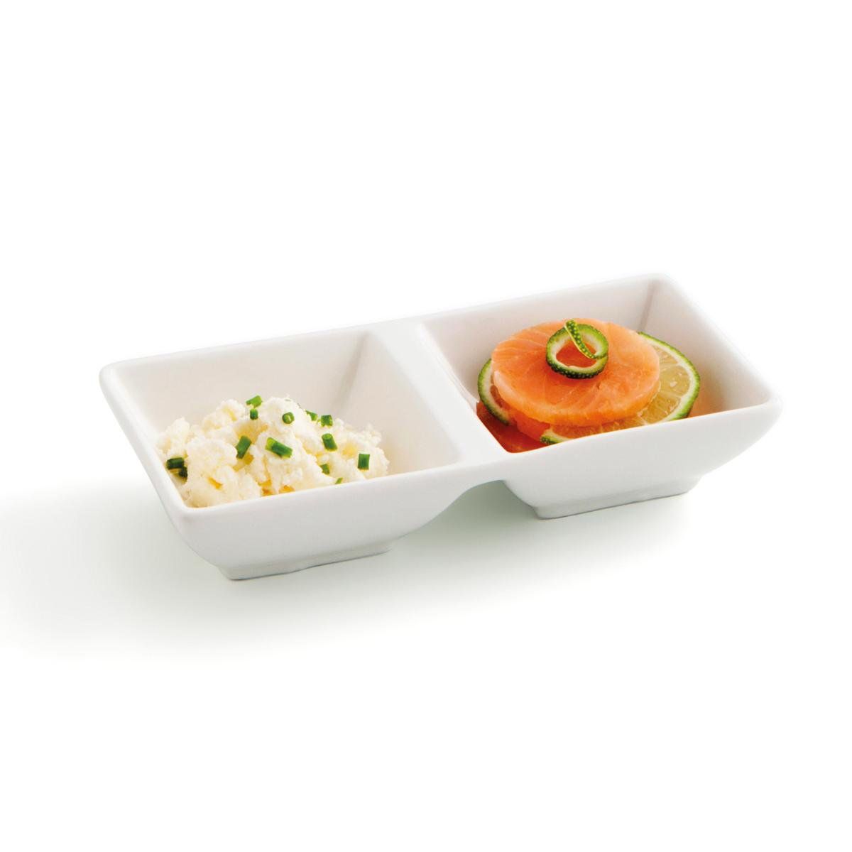 RECIPIENTE LOUCA DUPLO P APERITIVOS