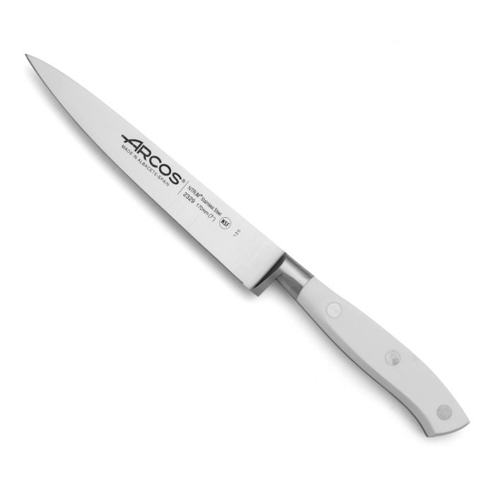 FACA FILETADOR FLEXIVEL 170MM FORJADA  RIVIERA BRANCA