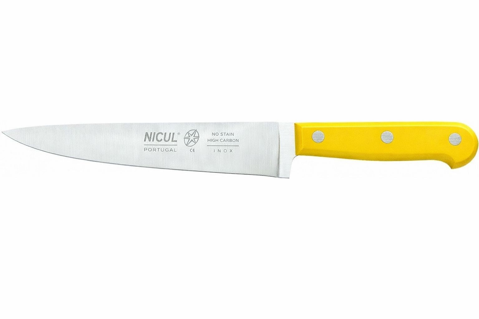 FACA COZINHEIRO AMARELA 18 CM
