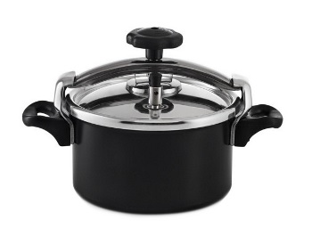 PANELA PRESSAO ALUM ANTI ADER PRETA  6 LTS