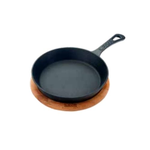 FRIGIDEIRA FERRO FUND COM BASE MADEIRA 20 CM