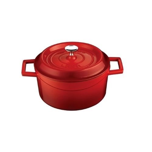CACAROLA REDONDA DIAM 24 CM BRILHO VERMELHO