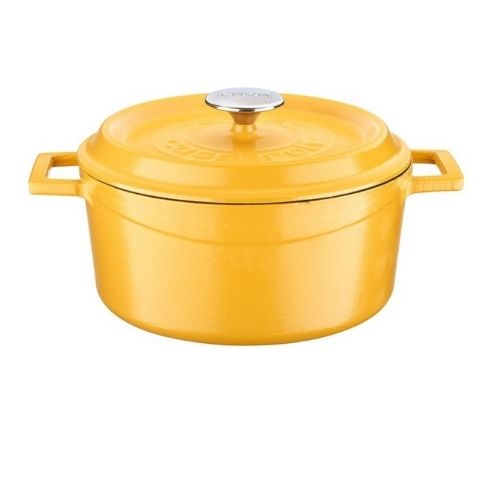 CACAROLA REDONDA DIAM 20 CM AMARELO  MATE
