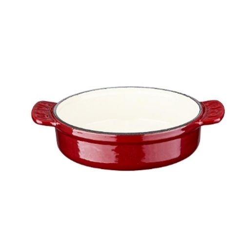 ASSADEIRA FERRO FUNDIDO REDONDA DIAM 14 BRILHO VERMELHO