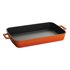 TABULEIRO FERRO FUNDIDO 26*40 CM LARANJA