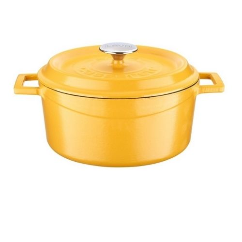 CACAROLA REDONDA DIAM 24 CM AMARELO MATE