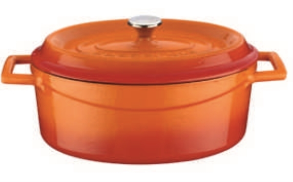 CACAROLA OVAL DIAM 27 CM LARANJA MATE