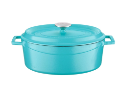 CACAROLA OVAL DIAM 29 CM MATE TURQUESA