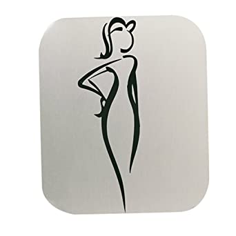 PLACA AUTO ADESIVA 12.2*14CM MULHER