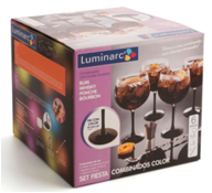 CONJ. 6 PEÇAS , 4 CALICES GIN PÉ NEGRO, 1 COLHER COCKTAIL E 1 MEDIDOR 2CL/4CL