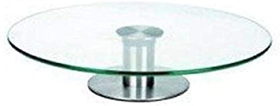 BASE BOLO GIRATORIA VDRO E INOX 30 CM