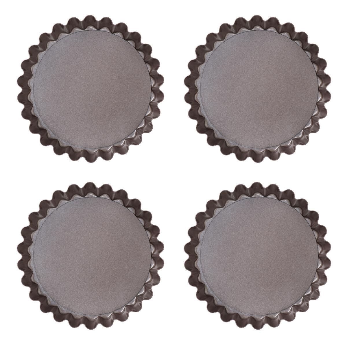 FORMA MINI SET 4 UN  QUICHE/TARTE 10 CM C/ FUNDO SOLTO AD