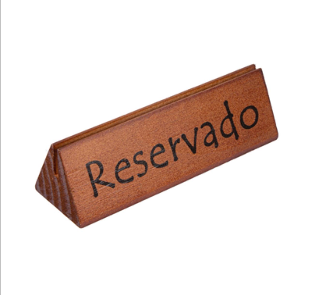 PLACA DE MADEIRA «RESERVADO»