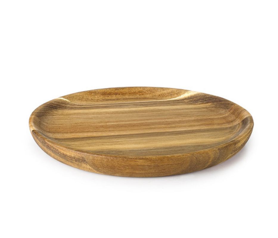 PRATO DE MADEIRA ACACIA DIAM 22CM