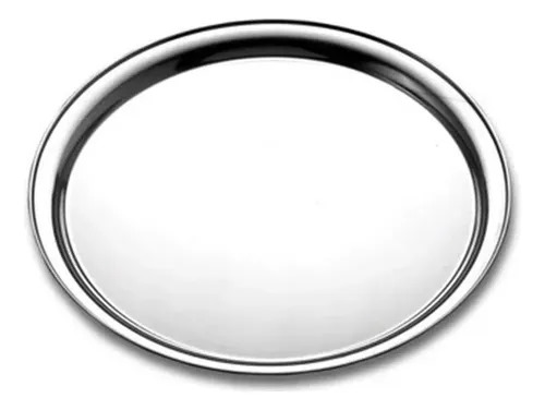 BANDEJA INOX REDONDA VASSOIO 40 CM